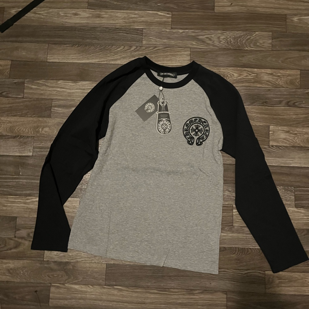 Chrome Hearts Kids Gray and Black Long Sleeve Bottoms